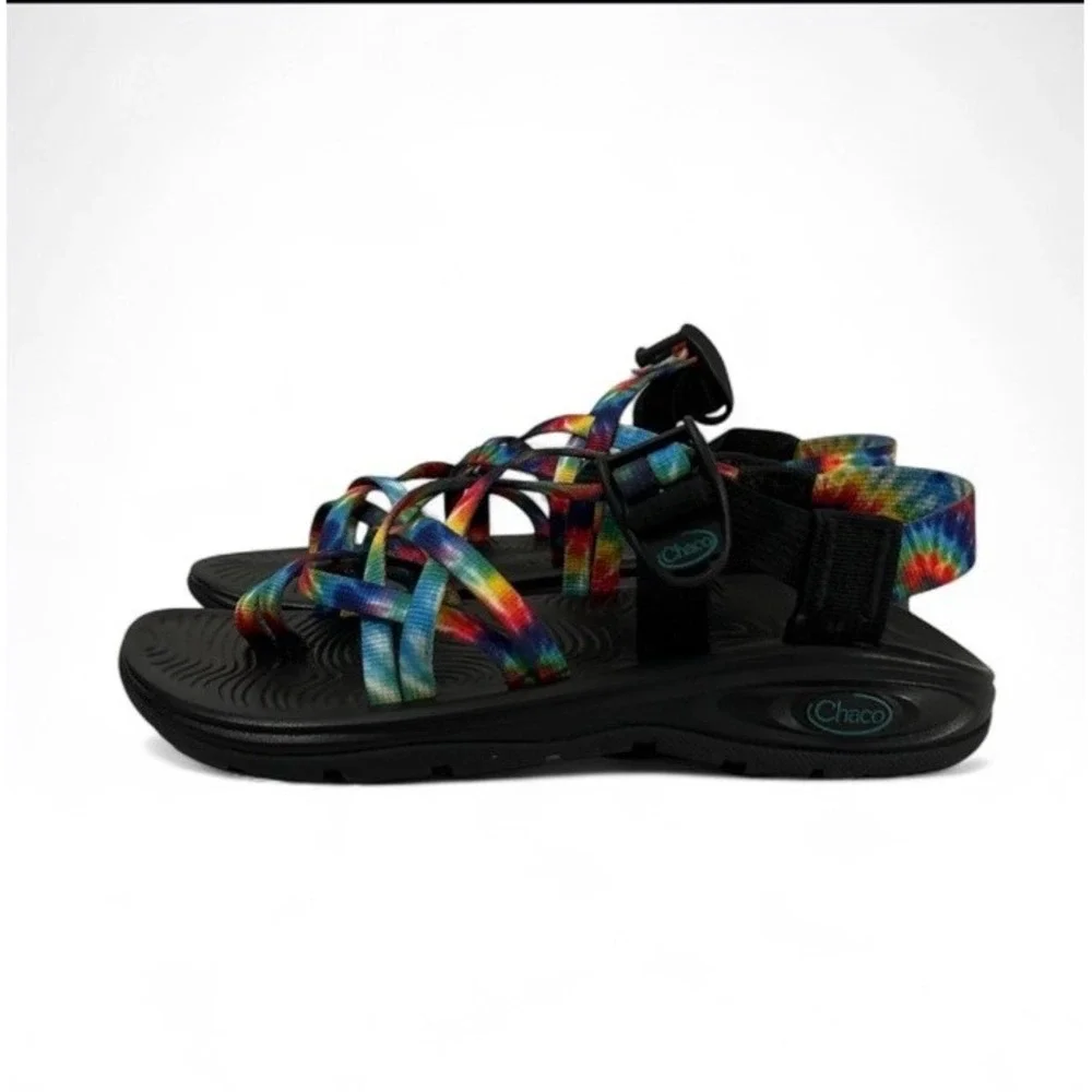 Chaco ZVOLV X2 Tie Dye Strappy Sandals‎ Women's Size 7 Adjustable Straps Shoes
